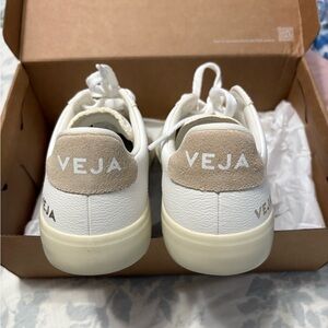 Veja Cream and White Sneakers